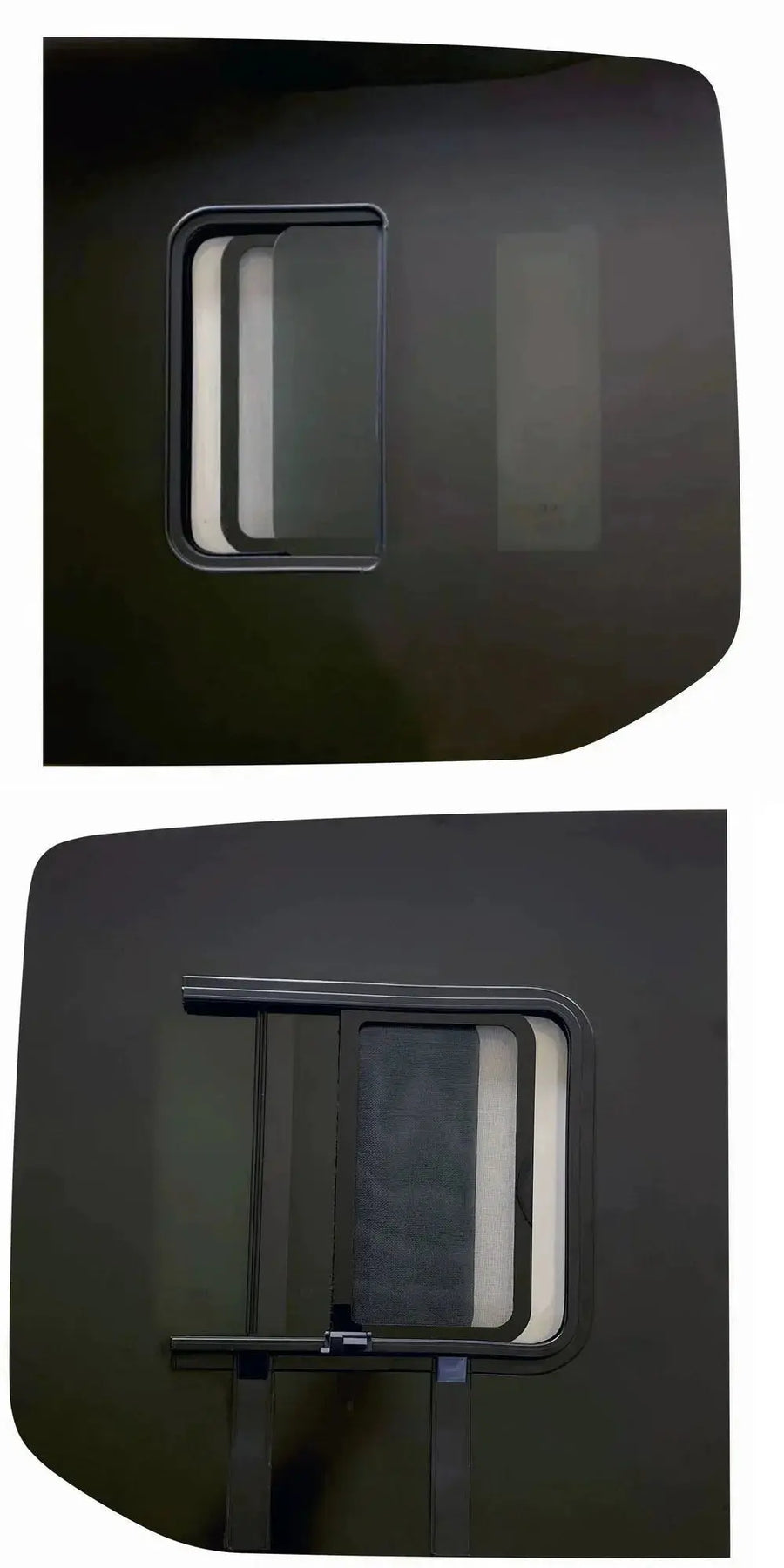 VWD Ford Transit Van Slider Window Medium / High Roof 2015+ Passenger Side Rear Cargo Door (DTT18018-INT) - Campervan HQ