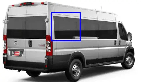Business Van Rear Window VWD Ram ProMaster Van Fixed Window 2014+ Passenger Side Rear Quarter 1 ...