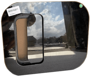 Universal-Fit Passenger Side Half-Slider Screened Window (18"H x 15"W)_Semi Open - Campervan HQ